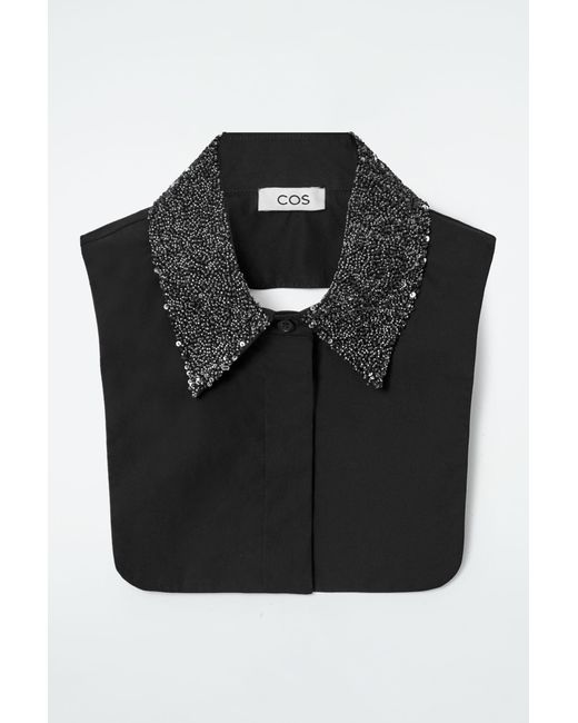 COS Black Embellished Bib Collar