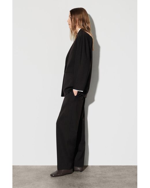 COS Black Shawl-Collar Wool-Blend Blazer