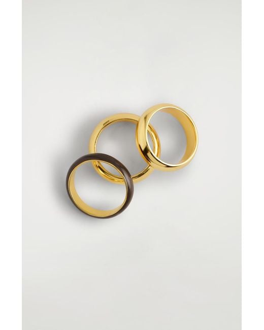 COS Metallic 3-Pack Stacking Rings