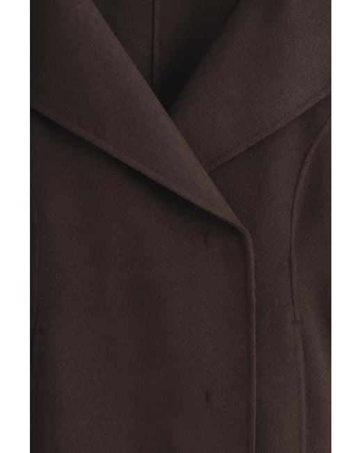 COS Black Sculpted Double-Faced Wool Short Coat