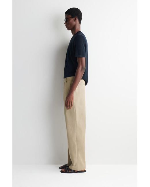 COS Natural Cotton Relaxed-Fit Wide-Leg Chinos for men