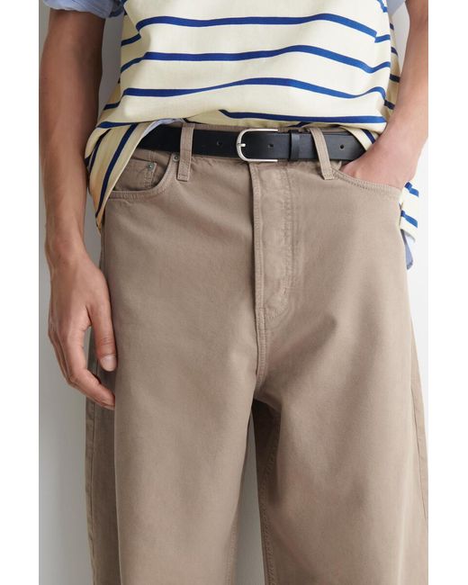 COS Natural Mallow Relaxed-Fit Barrel-Leg Jeans for men
