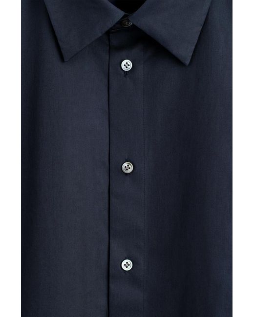 COS Blue Short-Sleeved Cotton Shirt for men