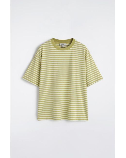 COS Green Relaxed Lightweight Cotton T-Shirt for men