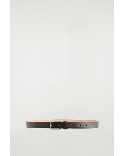 COS Brown Embossed Leather Belt for men