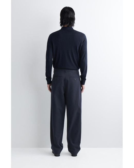 COS Blue Cotton Straight-Leg Chinos for men