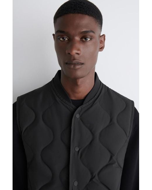 COS Black Quilted Down Gilet for men