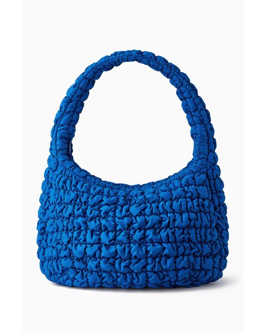 COS Blue Oversized Quilted Crossbody