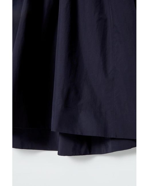 COS Blue Voluminous Sleeveless Midi Dress