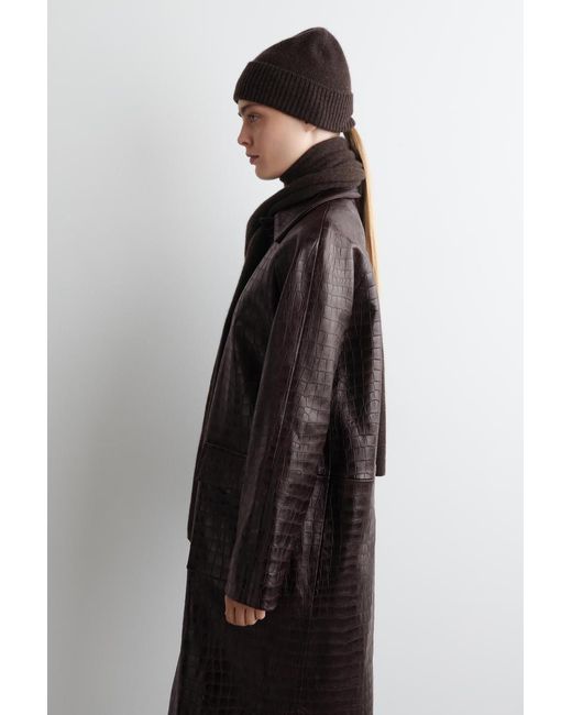 COS Brown Cashmere Scarf for men