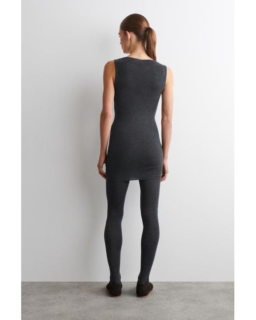 COS Black Seamless Merino Wool Mini Dress