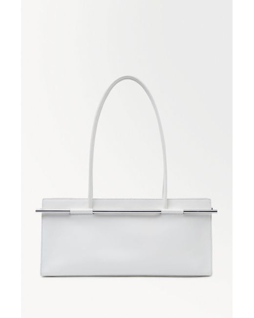 COS White The Structured Tote - Leather
