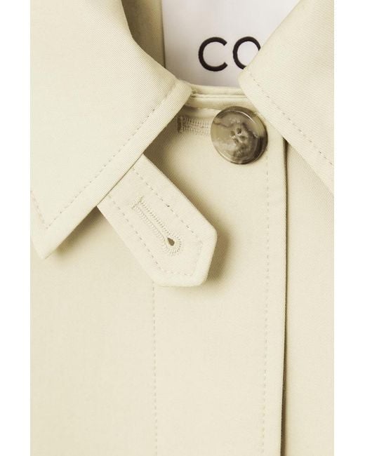 COS Natural Short Twill Trench Coat