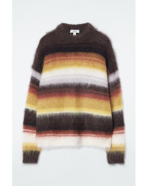 COS Orange Mohair Crew-neck Jumper