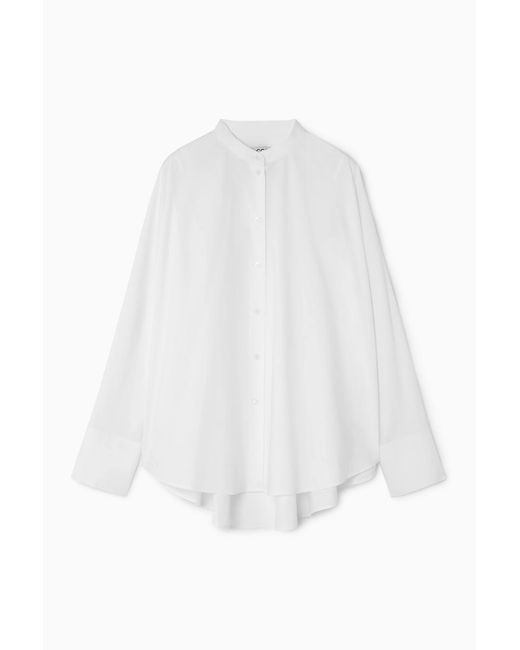 COS White Oversized-hemd Im Cape-stil