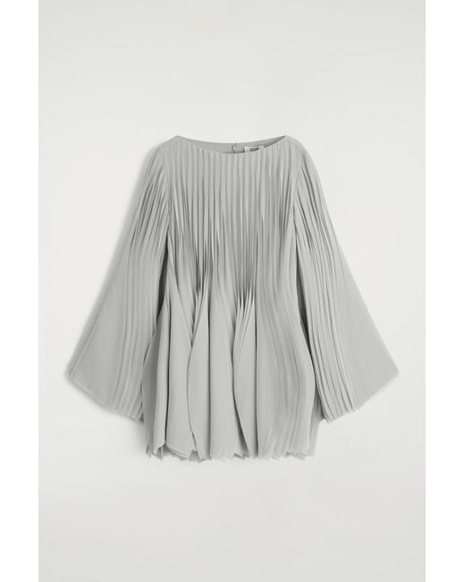 COS Gray Petal Mini Dress
