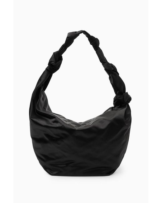 COS Black Hitch Oversized-umhängetasche Aus Nylon