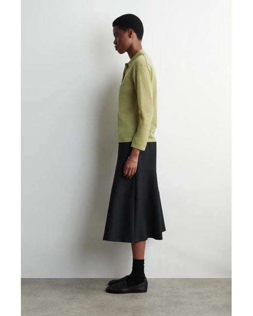 COS Green Knitted Mohair-Blend Shirt