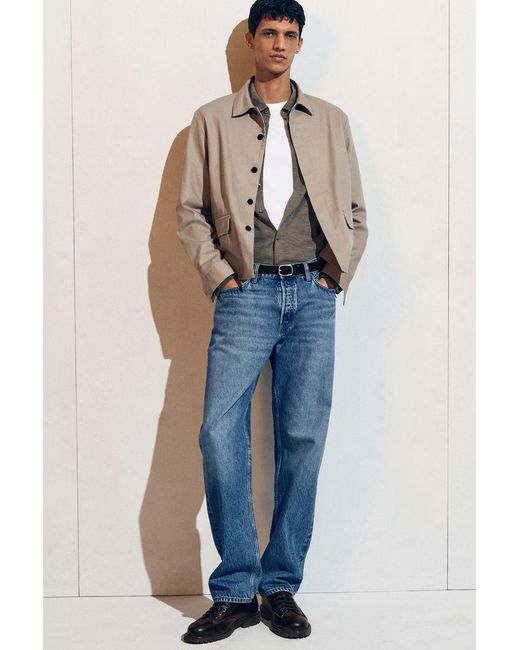 COS Natural Relaxed Cotton-Linen Overshirt for men