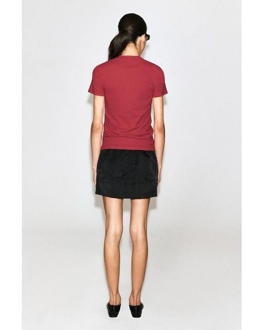 COS Red Crepe-Jersey T-Shirt