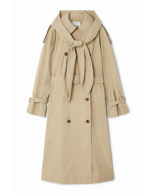 COS Natural Hooded Trench Coat