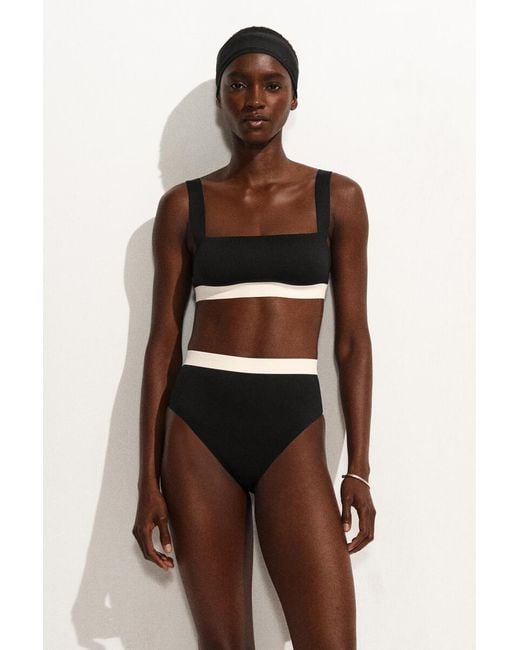 COS Black Colour-Block Scuba High-Waisted Bikini Briefs