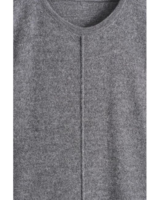 COS Gray Sculpted Merino Wool Mini Dress