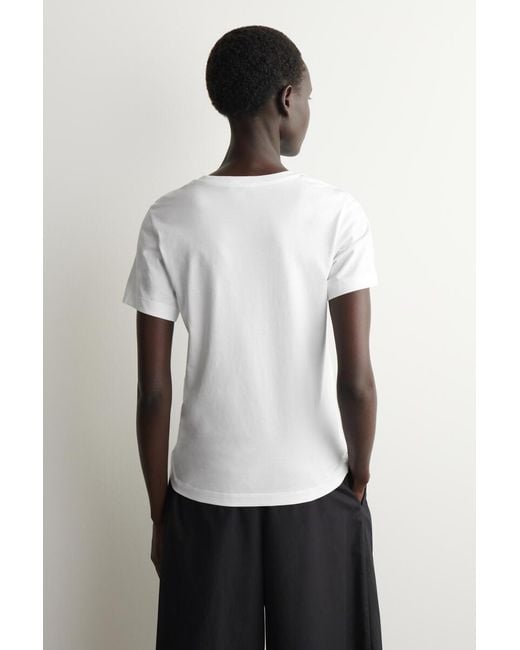 COS White Cotton Crew-Neck T-Shirt