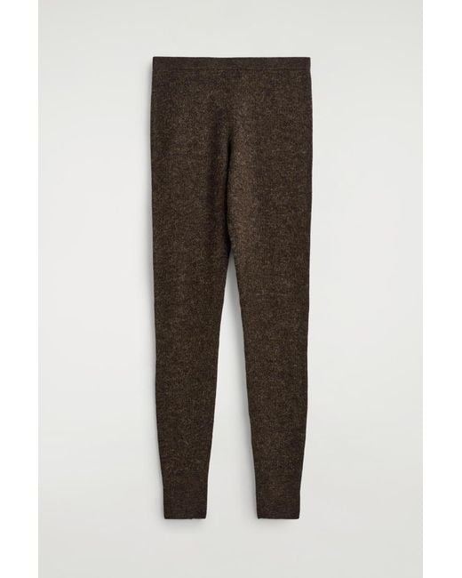 COS Brown Alpaca Merino Wool Pants