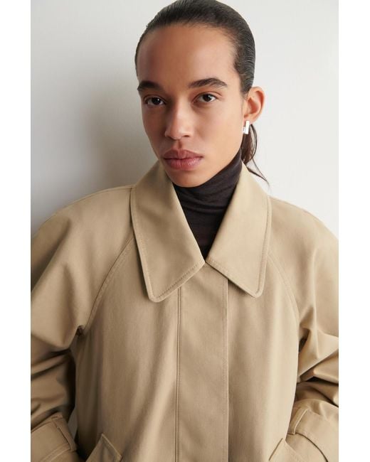 COS Natural Rounded Cotton Blouson Jacket