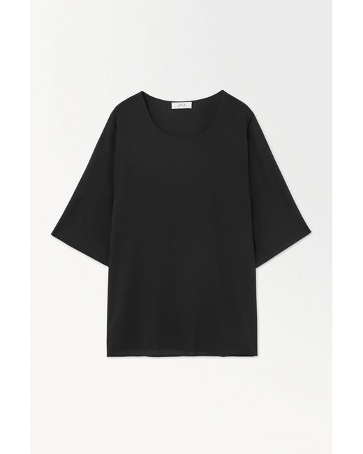 COS Black The Essential Fluid Woven T-shirt