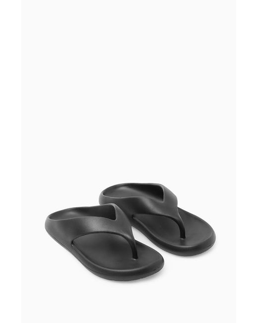COS Gray Sculptural Eva Flip Flops