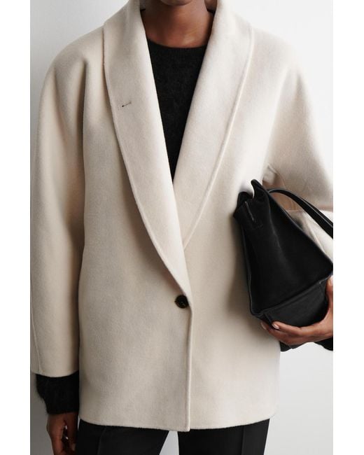 COS Natural Double-Faced Wool Pea Jacket
