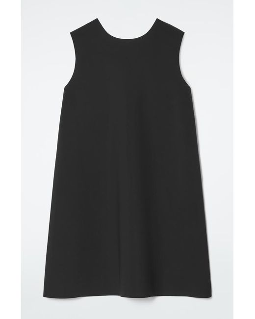 COS Black A-line Scuba Mini Dress