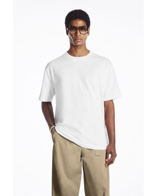 COS White The Super Slouch T-shirt for men