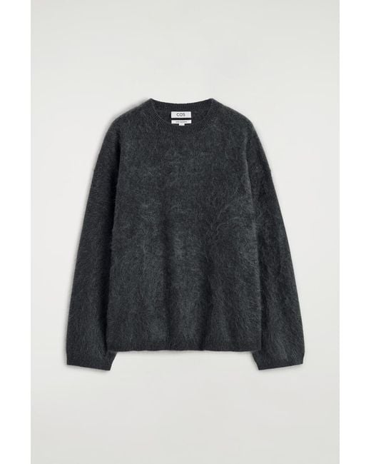 COS Black Brushed-Cashmere Crew-Neck Sweater