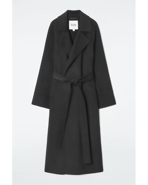 COS Black Belted Padded Shell Down Coat