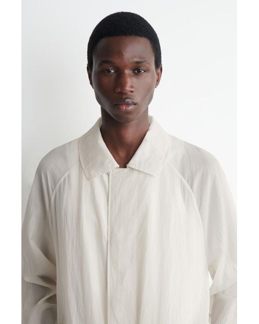 COS White Technical Sheer-Nylon Trench Coat for men