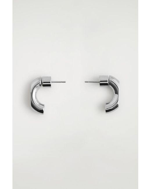 COS Multicolor Faceted Hoop Earrings