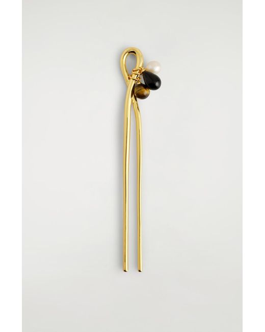 COS White Charm-Detail Hair Pin