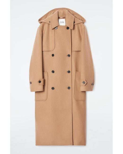 【COS コス】HOODED WOOL DUFFLE COAT ベージュ COS コス】HOODED WOOL DUFFLE COAT ベージュ