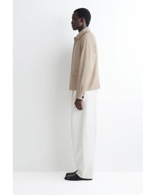 COS Natural Relaxed Cotton-Linen Overshirt for men