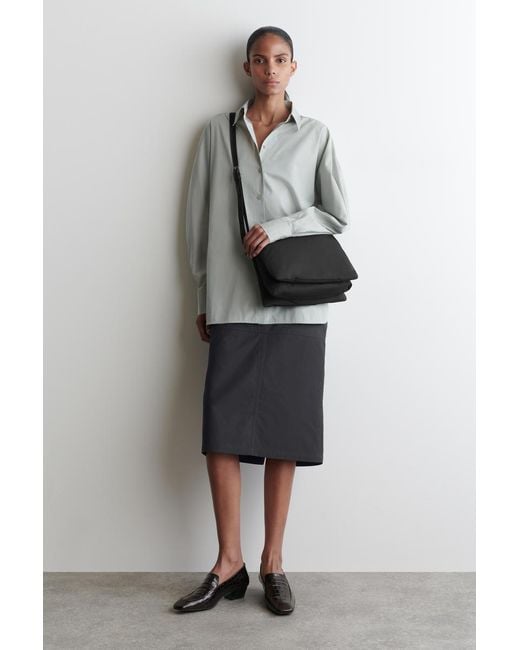 COS White Trifold Padded Crossbody Bag