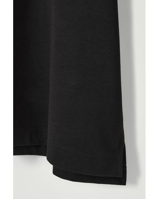 COS Black Oversized Heavyweight Cotton T-shirt for men