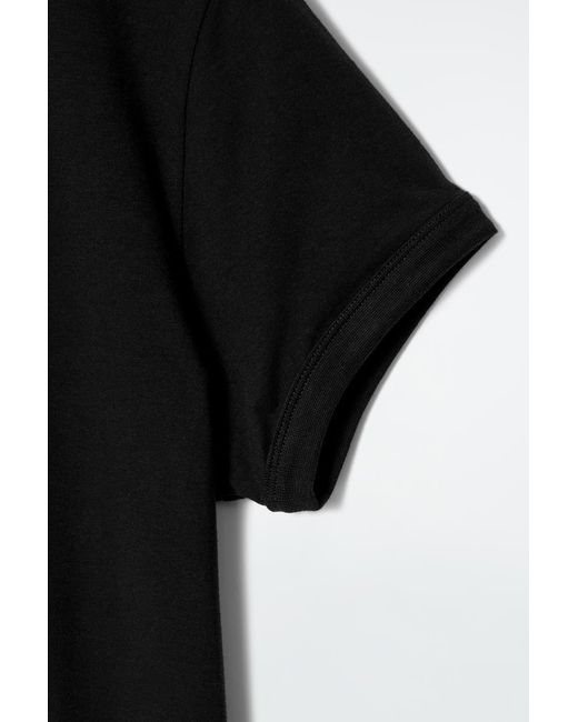 COS Black Shrunken Ringer T-Shirt