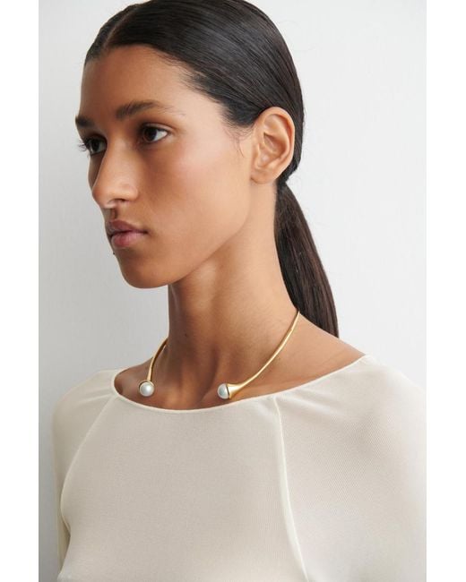 COS Natural Silk Long-Sleveled Top