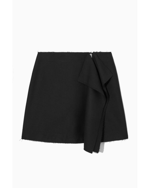 COS Lowrise Deconstructed Mini Skirt in Black Lyst