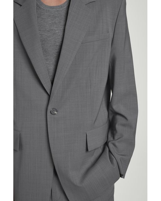 COS Gray Fluid Lightweight Wool Blazer for men