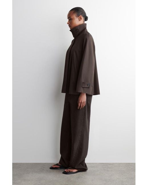 COS Brown A-Line Trench Jacket