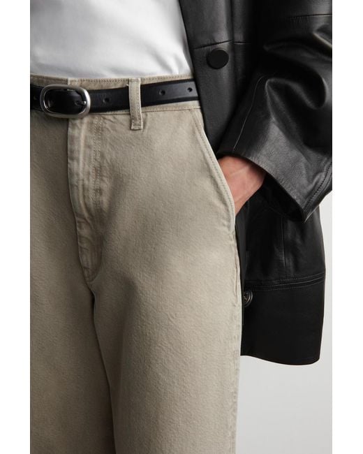 COS Natural Wide-Leg Denim Trousers
